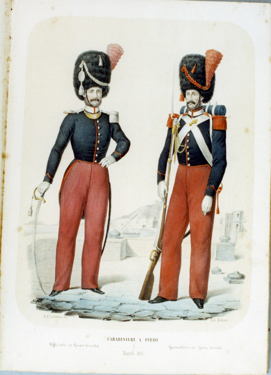 figure maschili (stampa a colori) di Zezon Antonio (sec. XIX)