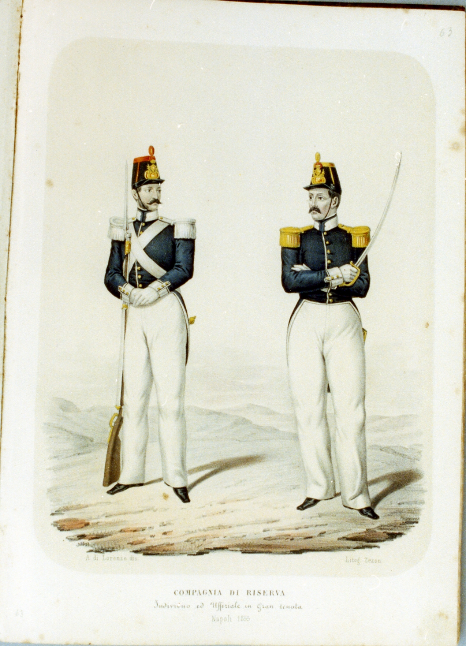 figure maschili (stampa a colori) di Zezon Antonio (sec. XIX)