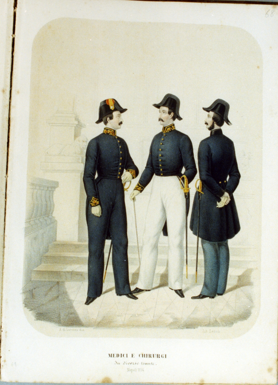 figure maschili (stampa a colori) di Zezon Antonio (sec. XIX)