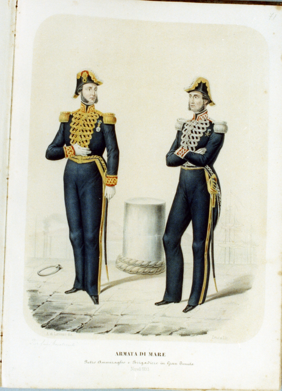 figure maschili (stampa a colori) di Zezon Antonio (sec. XIX)