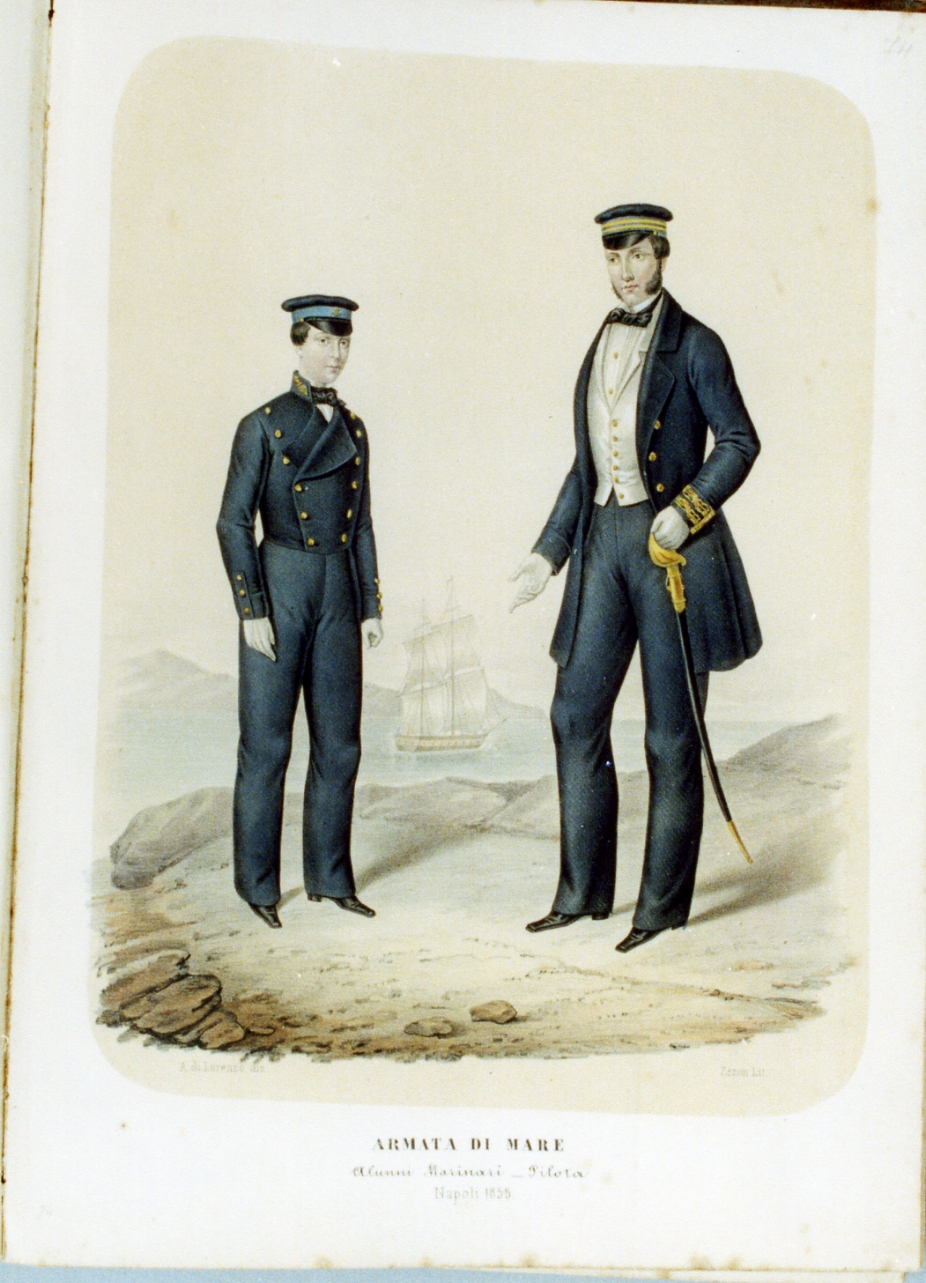 figure maschili (stampa a colori) di Zezon Antonio (sec. XIX)