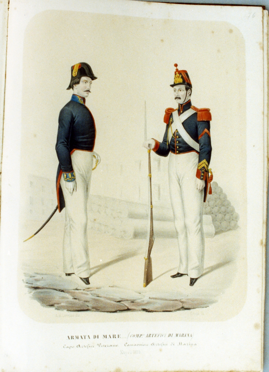 figure maschili (stampa a colori) di Zezon Antonio (sec. XIX)