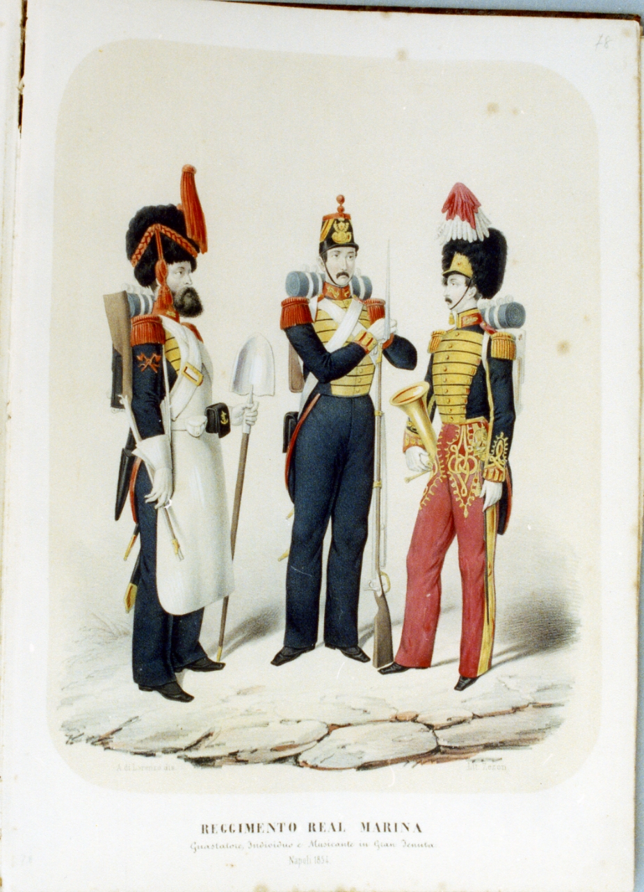 figure maschili (stampa a colori) di Zezon Antonio (sec. XIX)