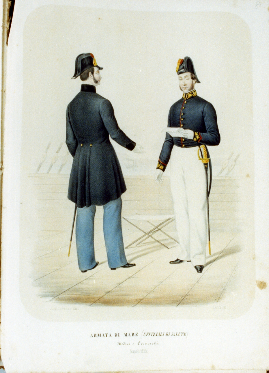 figure maschili (stampa a colori) di Zezon Antonio (sec. XIX)