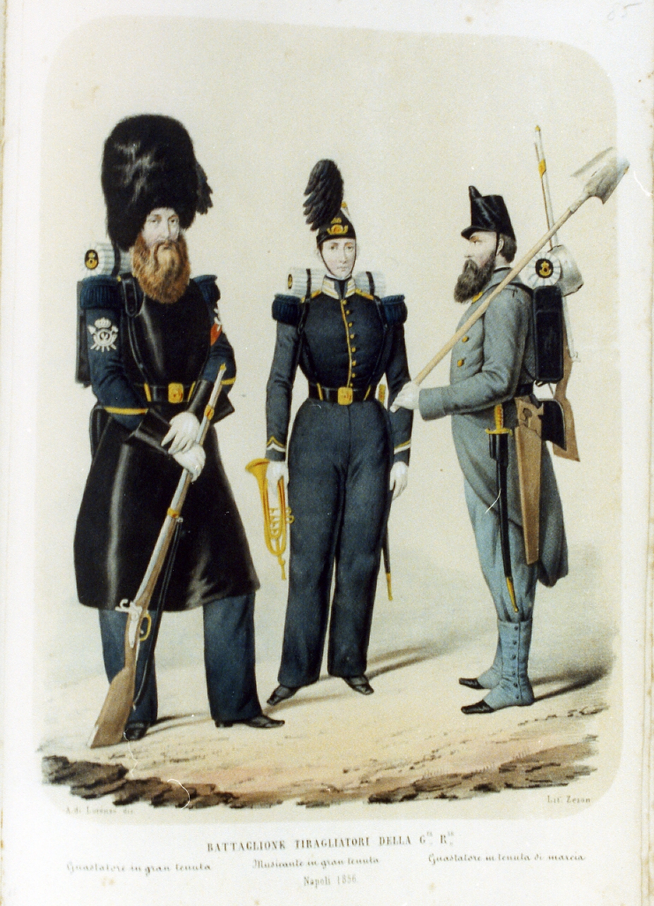 figure maschili (stampa a colori) di Zezon Antonio (sec. XIX)