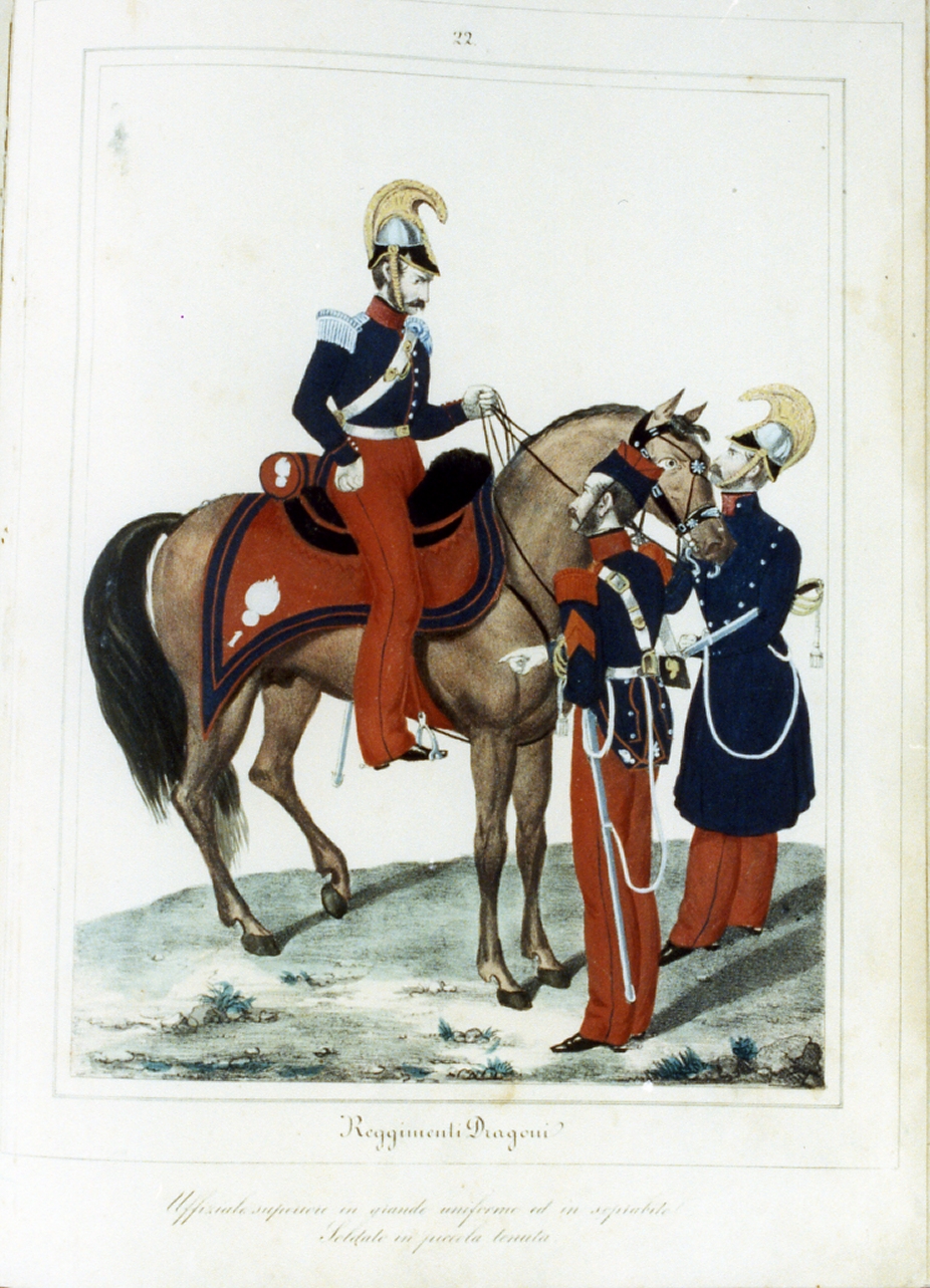 figure maschili (stampa a colori) - ambito italiano (sec. XIX)