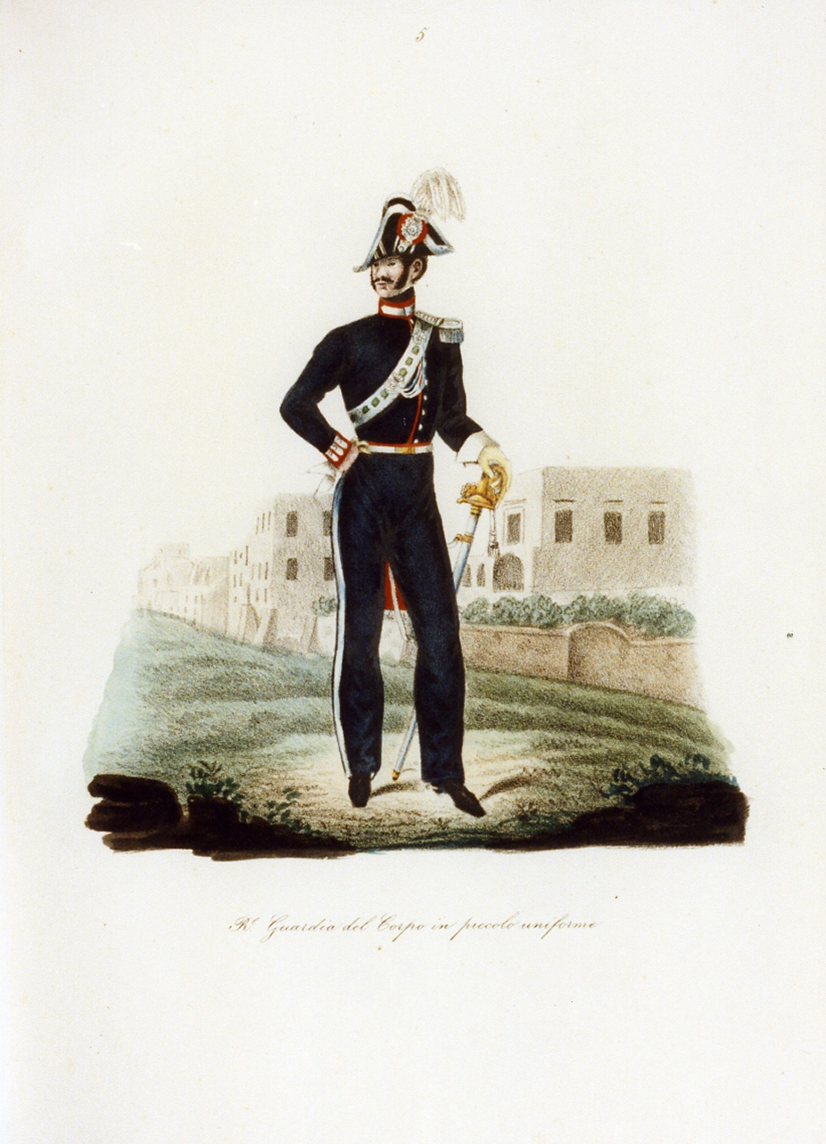 figura maschile (stampa a colori) - ambito italiano (sec. XIX)