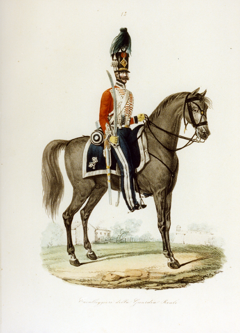 figura maschile (stampa a colori) - ambito italiano (sec. XIX)