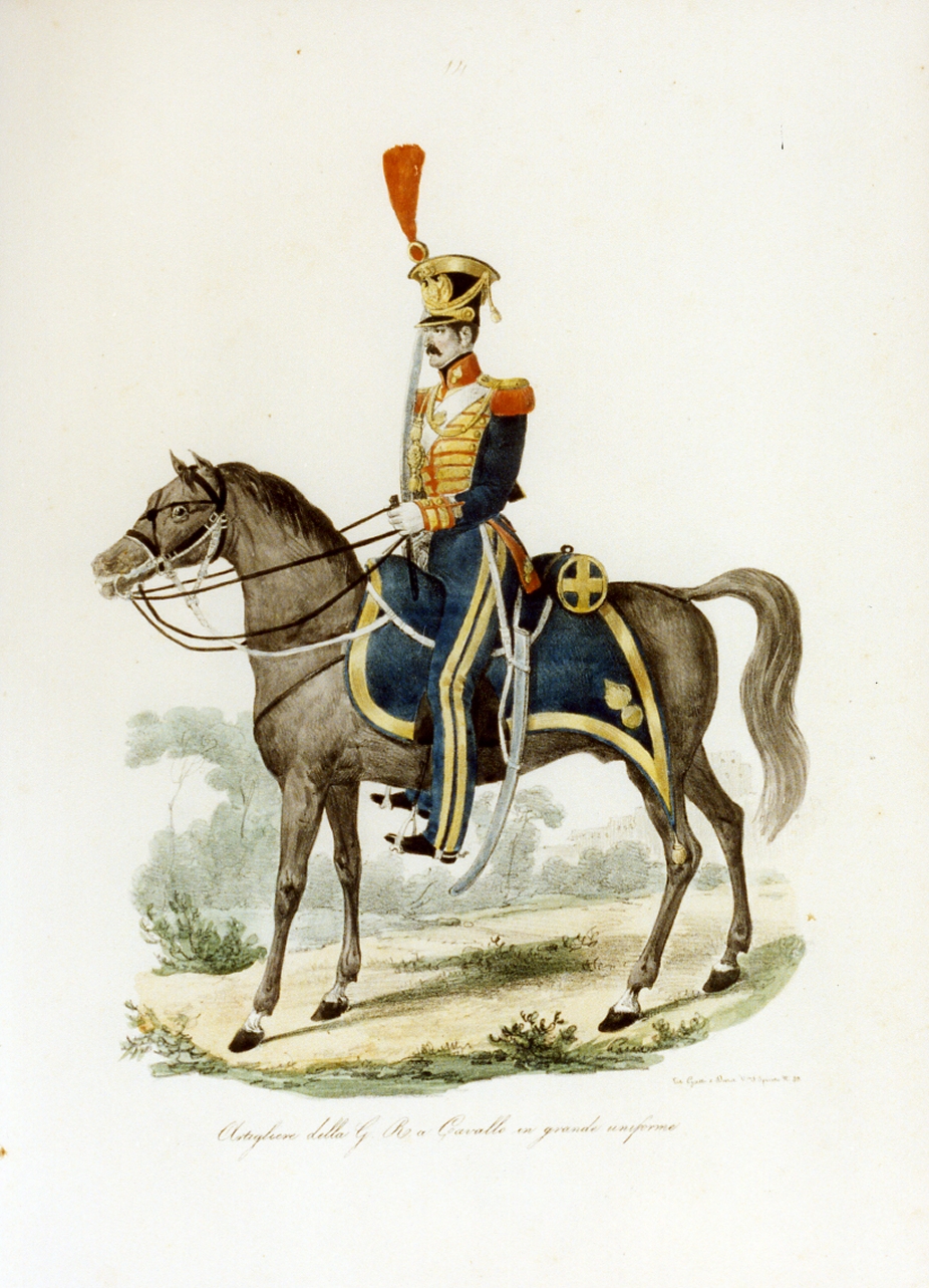 figura maschile (stampa a colori) - ambito italiano (sec. XIX)