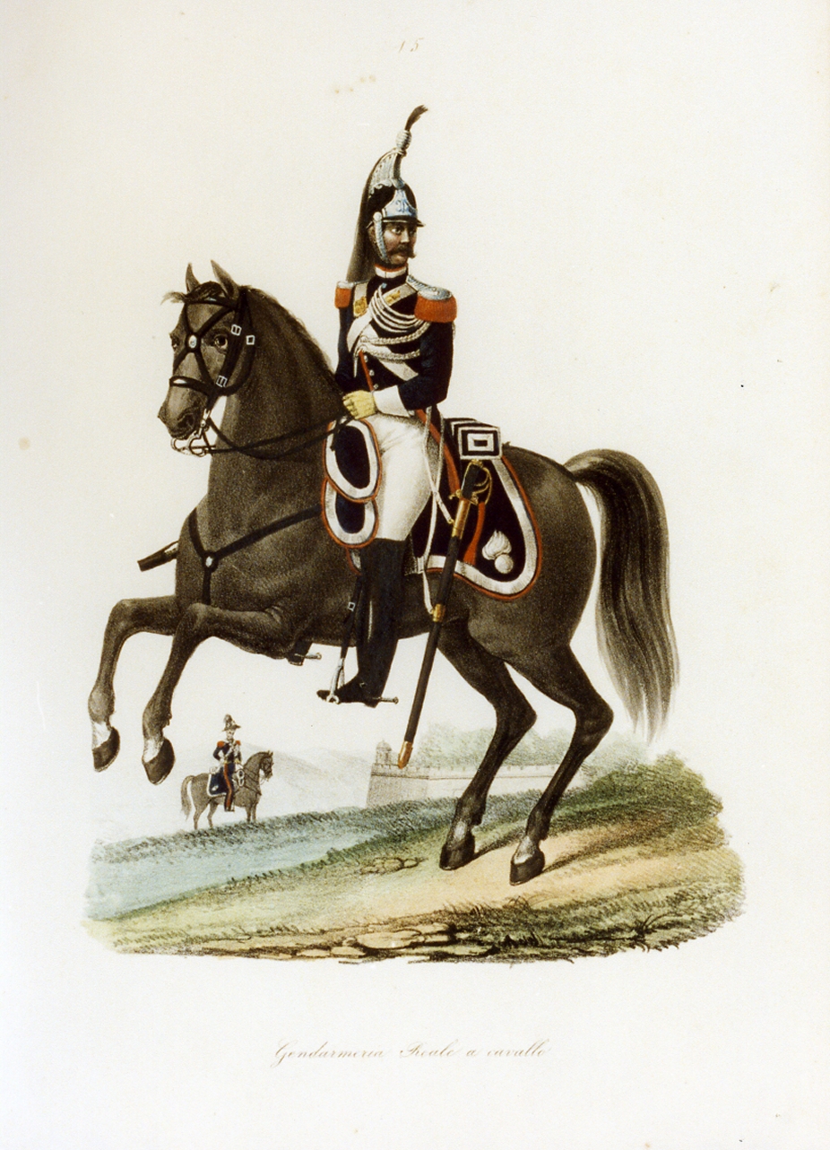 figura maschile (stampa a colori) - ambito italiano (sec. XIX)