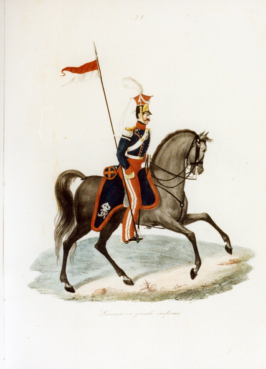 figura maschile (stampa a colori) - ambito italiano (sec. XIX)