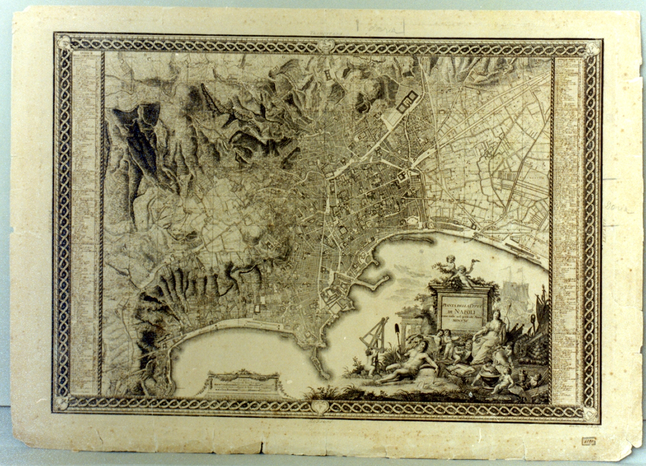 pianta topografica di Napoli (stampa) di Guerra Giuseppe (sec. XVIII)