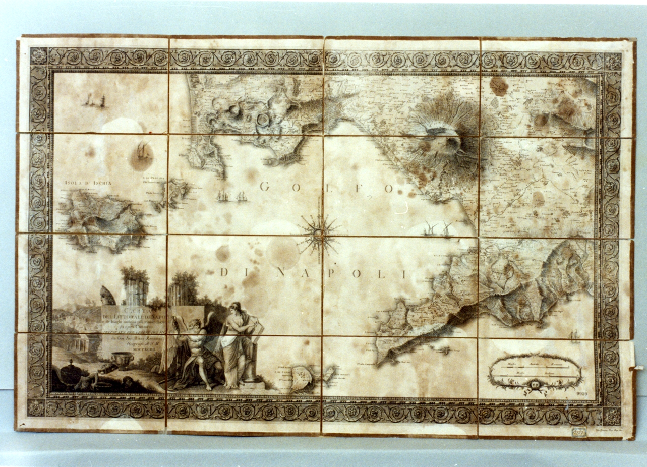 carta topografica del golfo di Napoli (stampa) di Guerra Giuseppe (sec. XVIII)