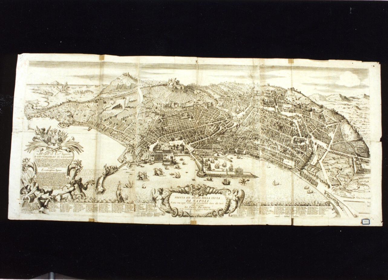 pianta di Napoli (stampa) di Petrini Paolo (sec. XVIII)