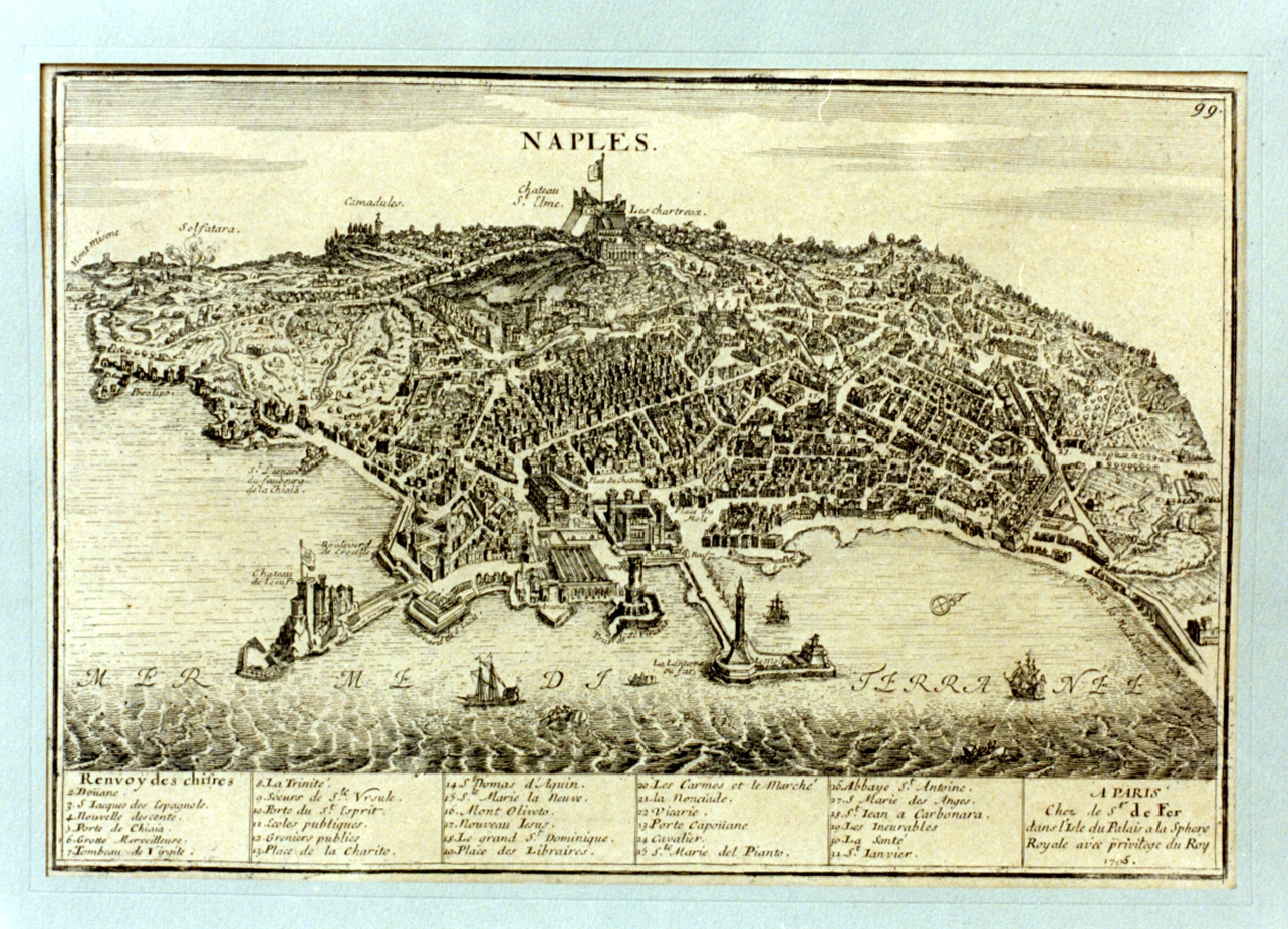 veduta di Napoli (stampa) di De Fer Nicolas (sec. XVIII)