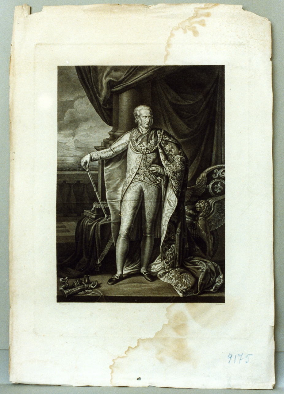 ritratto d'uomo (stampa) di Imperato Filippo (sec. XIX)
