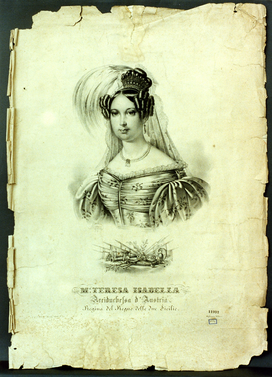 ritratto di donna (stampa) di Migliorato Antonio Osvaldo (sec. XIX)