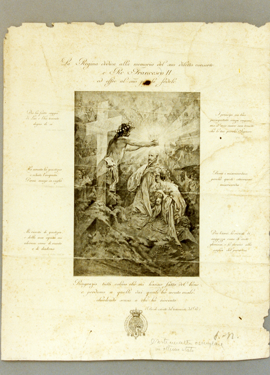 allegoria funebre per re Francesco II (stampa) di Mucha Alfons (secc. XIX/ XX)