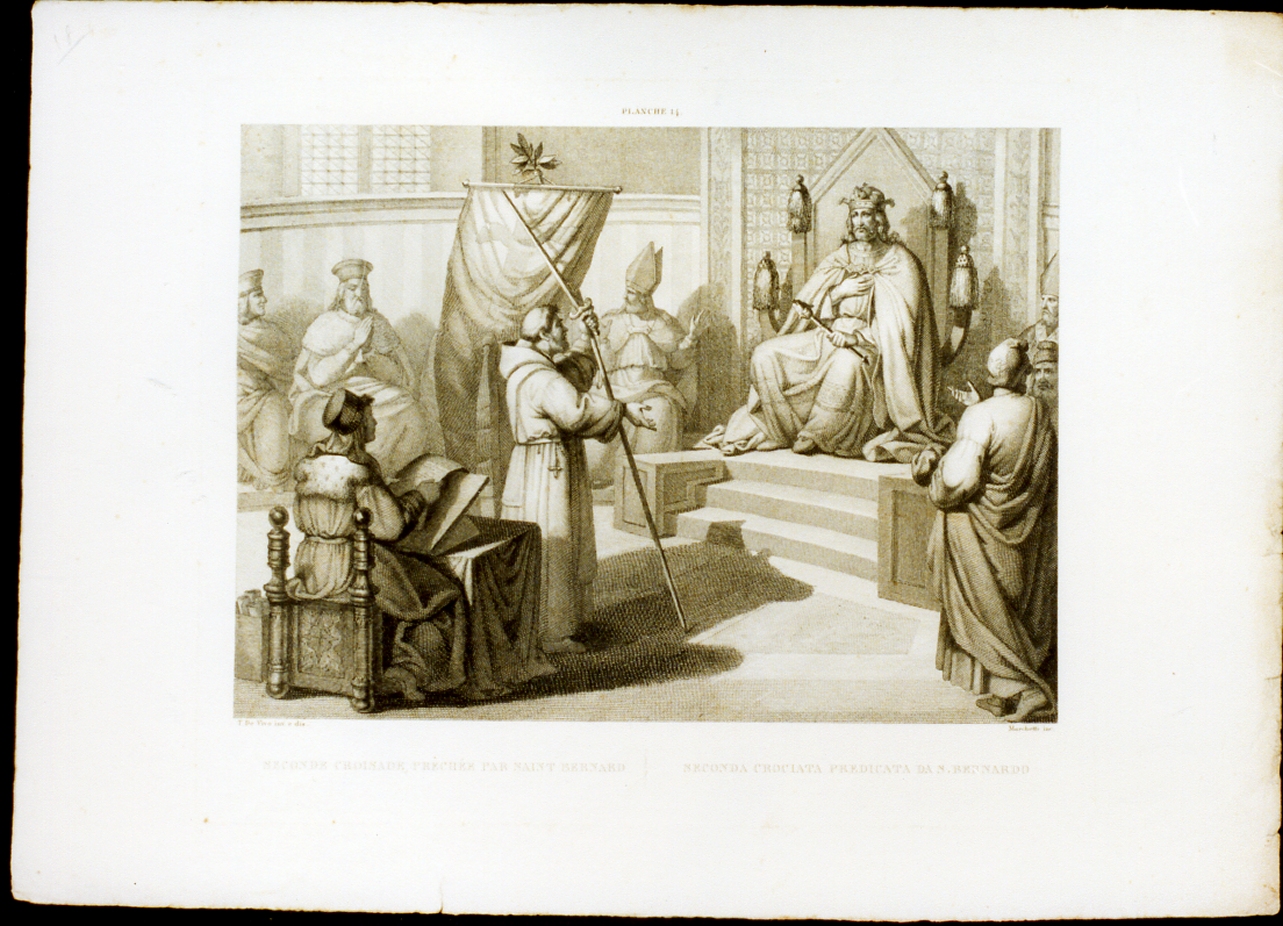 San Bernardo promuove una seconda crociata (stampa) di De Vivo Tommaso, Marchetti Domenico (sec. XIX)
