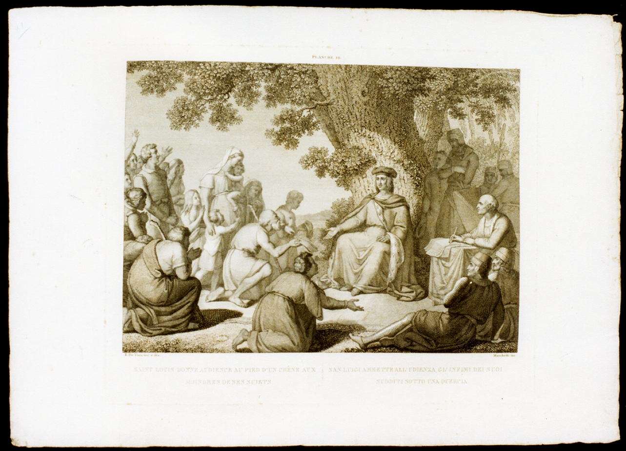 la magnanimità di San luigi (stampa) di De Vivo Tommaso, Marchetti Domenico (sec. XIX)