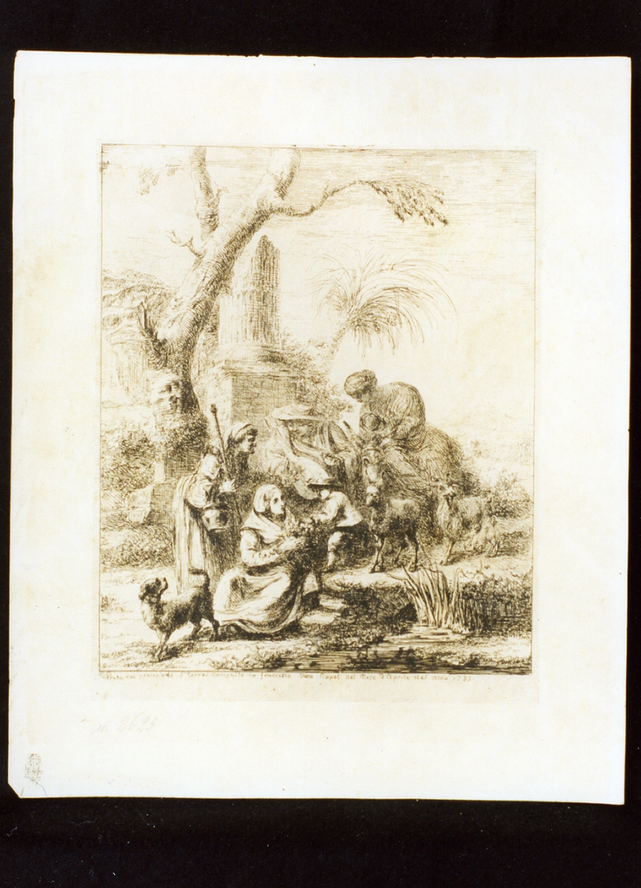 adorazione dei pastori (stampa) di Denon Dominique Vivant (sec. XVIII)