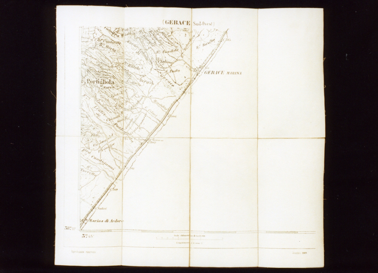 carta geografica di Gerace (stampa) - ambito italiano (sec. XIX)
