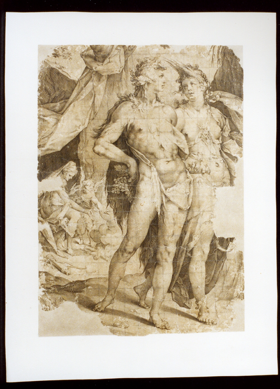 Cerere e Bacco (stampa) di Spranger Bartholomaeus (secc. XVI/ XVII)
