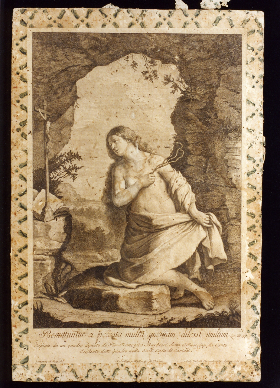 Santa Maria Maddalena penitente (stampa) di Zaballi Antonio (sec. XVIII)