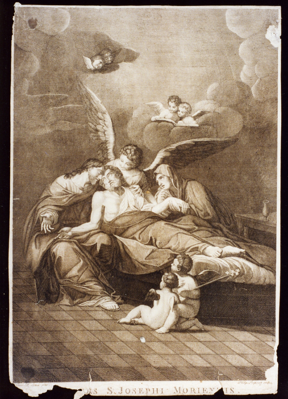 morte di San Giuseppe (stampa) di Imperato Filippo (sec. XIX)