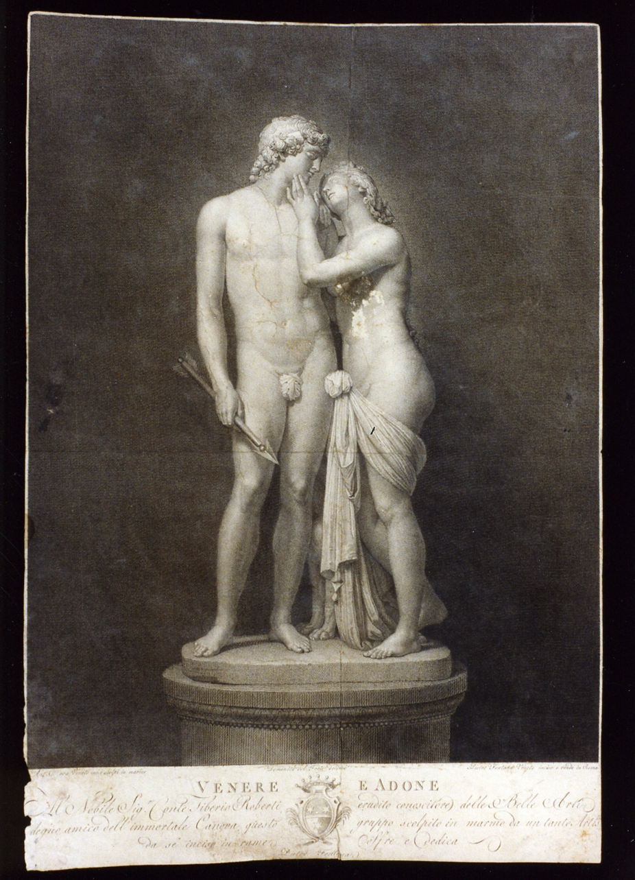 Venere e Adone (stampa) di Fontana Pietro (secc. XVIII/ XIX)