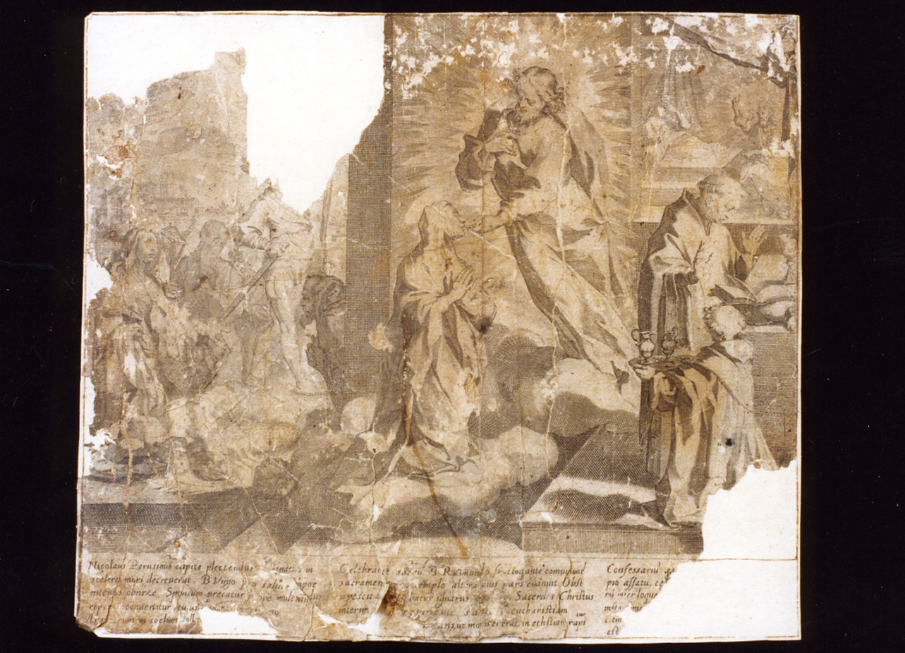 episodi della vita di santa caterina (stampa) di Galle Philip (sec. XVII)