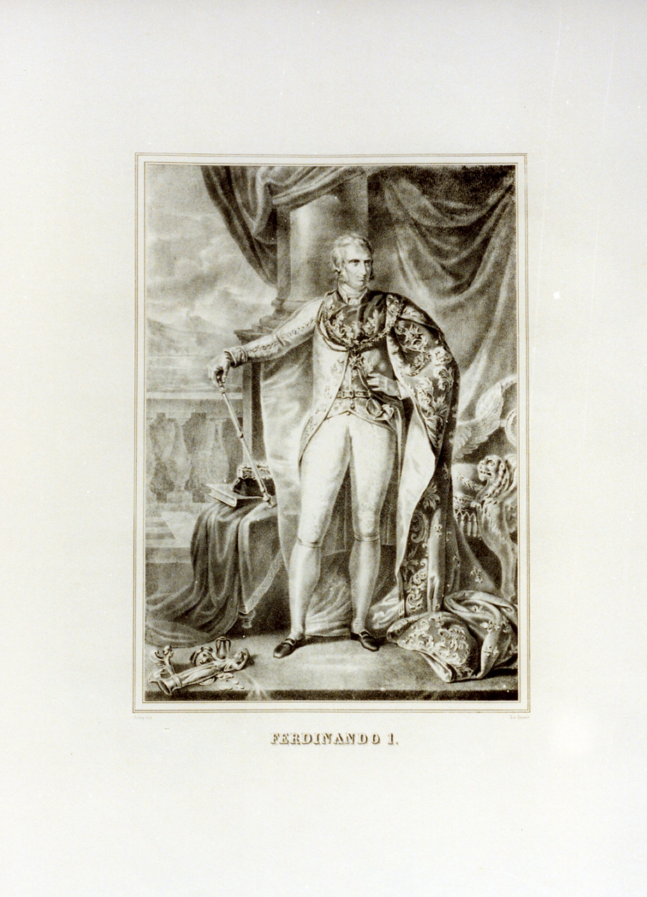 ritratto di re Ferdinando I di Borbone (stampa) - ambito napoletano (sec. XIX)