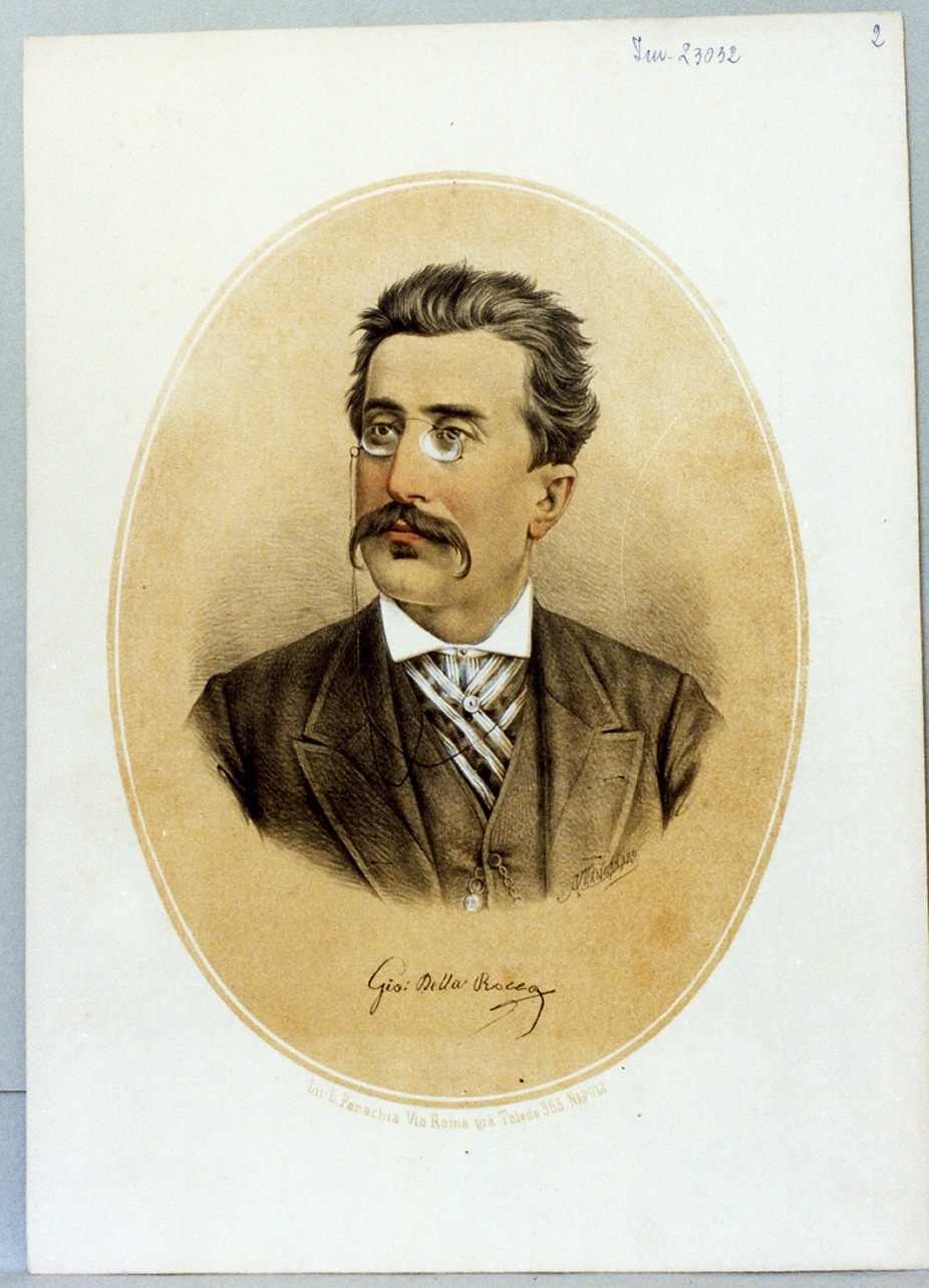 ritratto di Giovanni della Rocca (stampa) di Manganaro Antonio (sec. XIX)