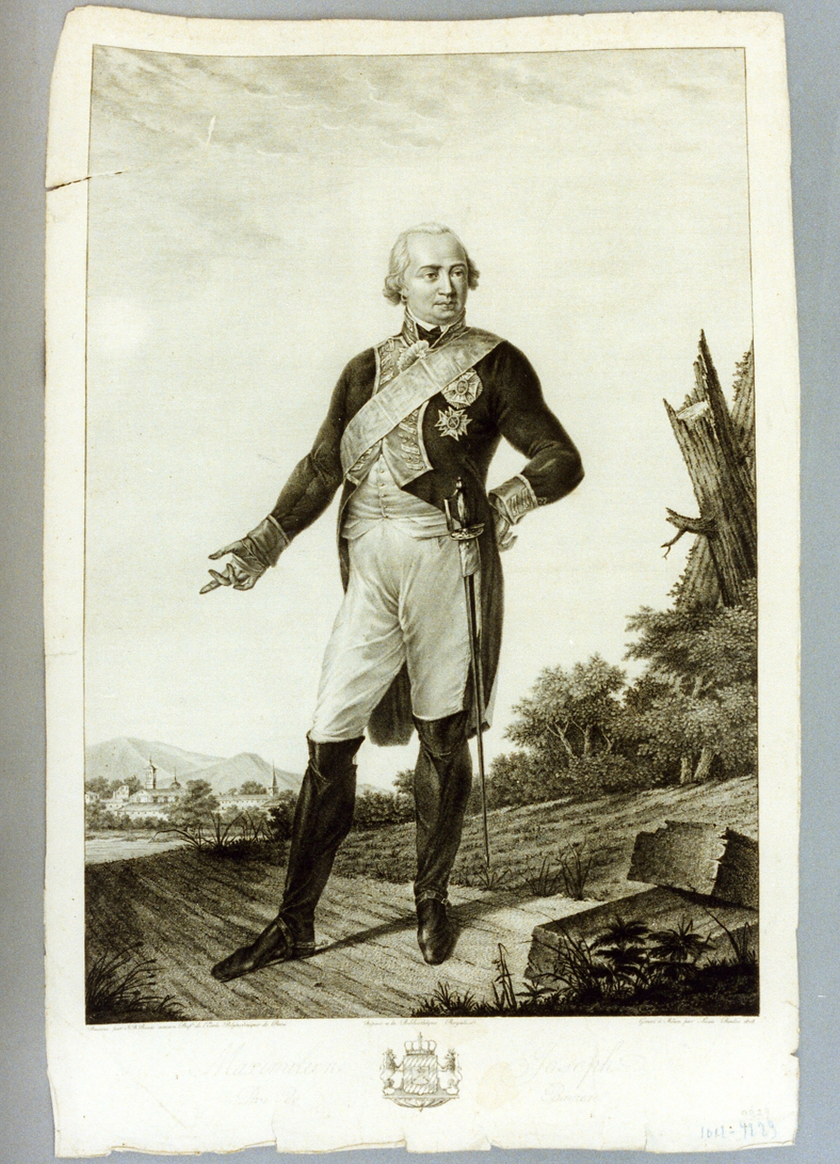 ritratto di Massimiliano di Baviera (stampa) - ambito napoletano (sec. XIX)