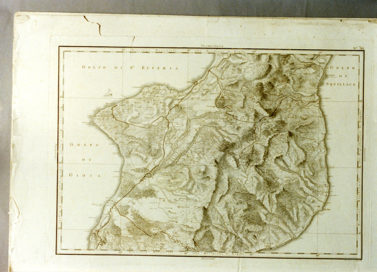 carta geografica di una provincia del Regno di Napoli (stampa) di Guerra Giuseppe (sec. XVIII)