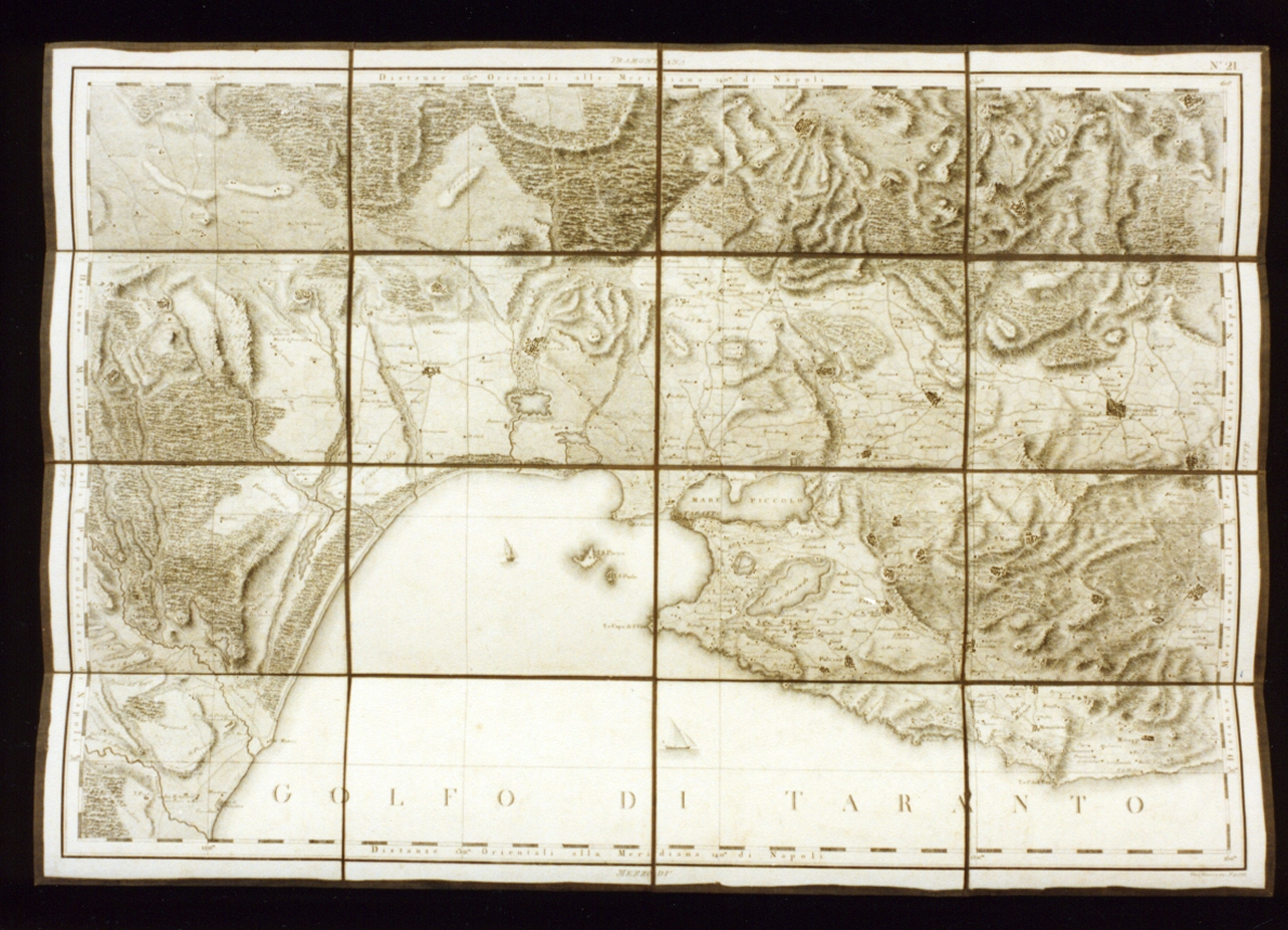 carta geografica di una provincia del Regno di Napoli (stampa) di Guerra Giuseppe (sec. XIX)