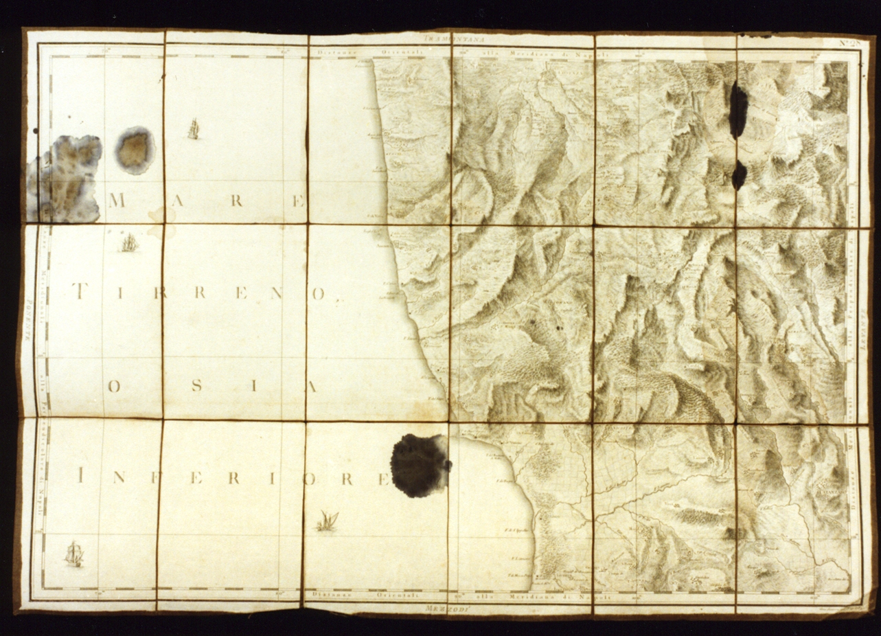 carta geografica di una provincia del Regno di Napoli (stampa) di Guerra Giuseppe (sec. XVIII)