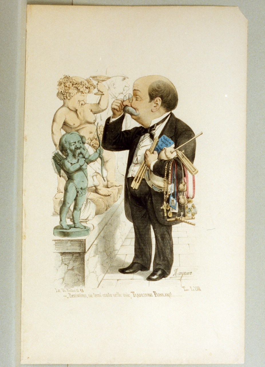 caricatura (stampa) di Manganaro Antonio (sec. XIX)