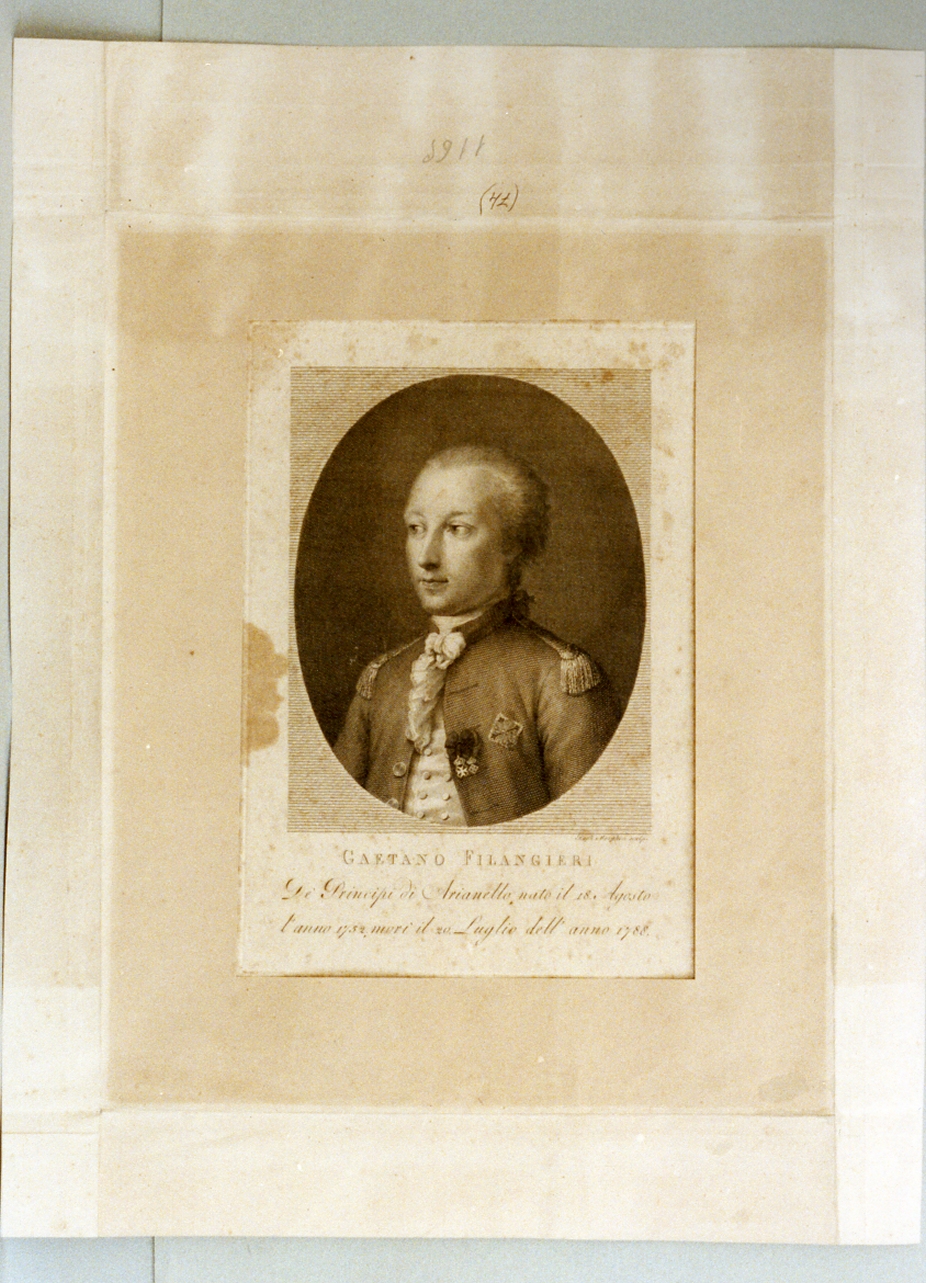 ritratto d'uomo (stampa) di Morghen Raffaello (fine sec. XVIII)