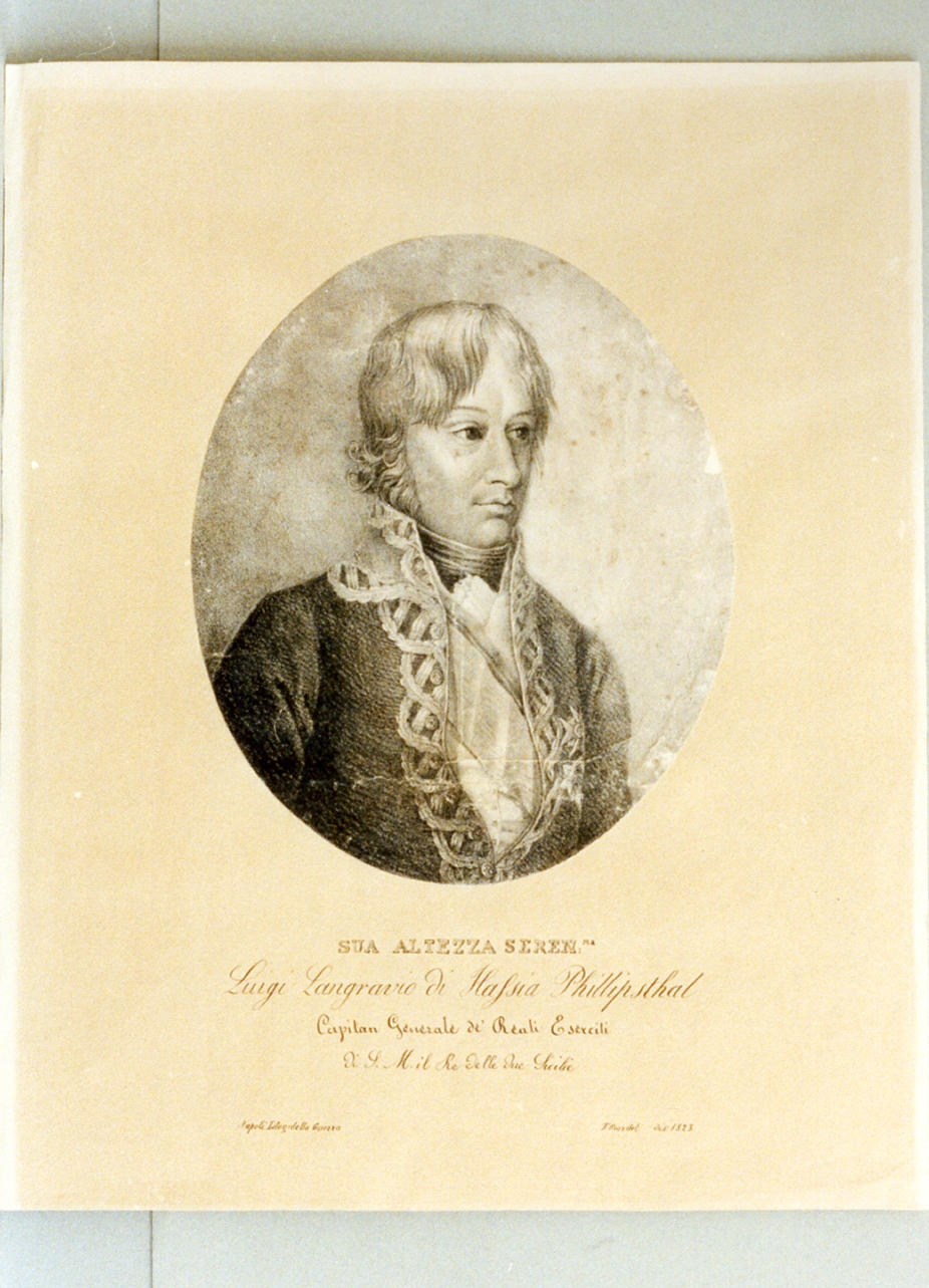 ritratto d'uomo (stampa) di Bardet Federico (sec. XIX)