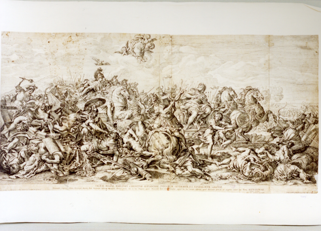trionfo di Alessandro (stampa) di Dell'Aquila Pietro (sec. XVII)