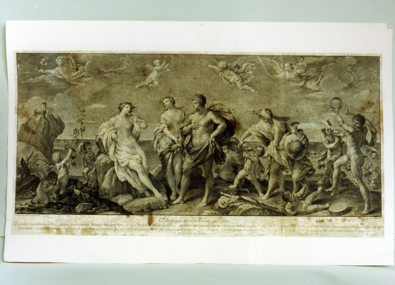 Bacco e Arianna sull'isola di Nasso (stampa) di Frey Jakob (sec. XVIII)