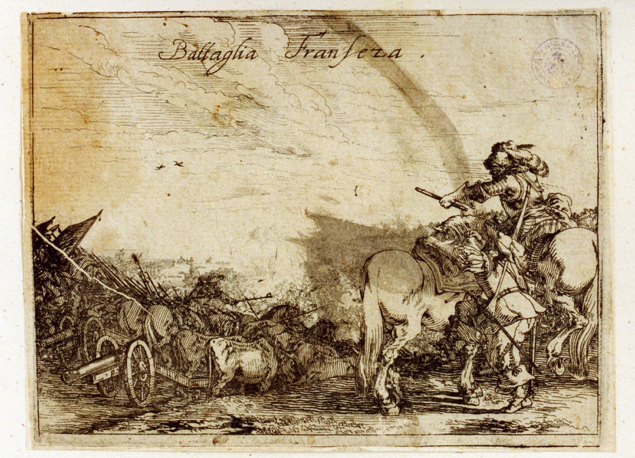 scena di battaglia (stampa) di Baur Johann Wilhelm (sec. XVII)