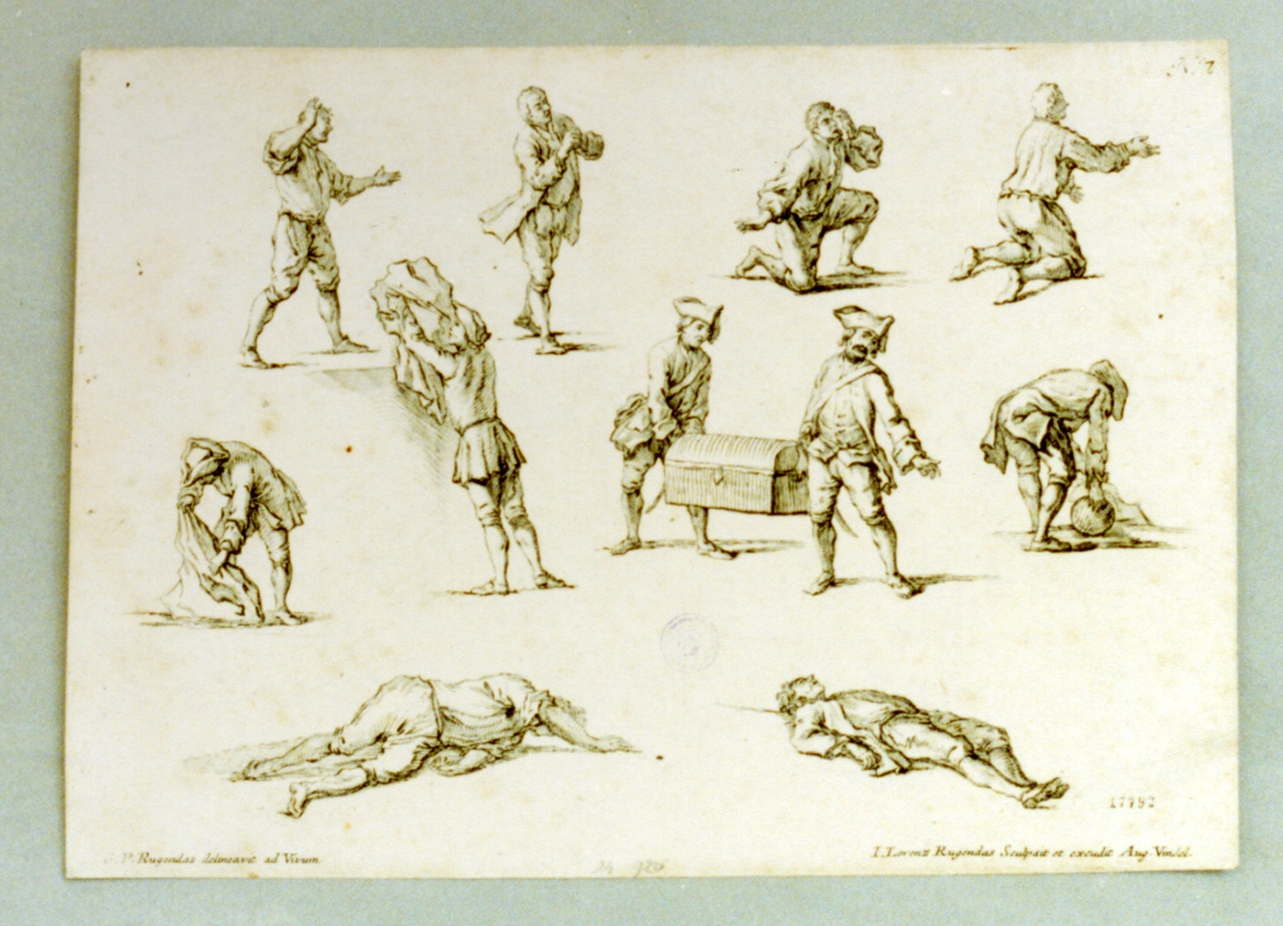 studio di soldati (stampa) di Rugendas Johann Lorenz (sec. XVIII)