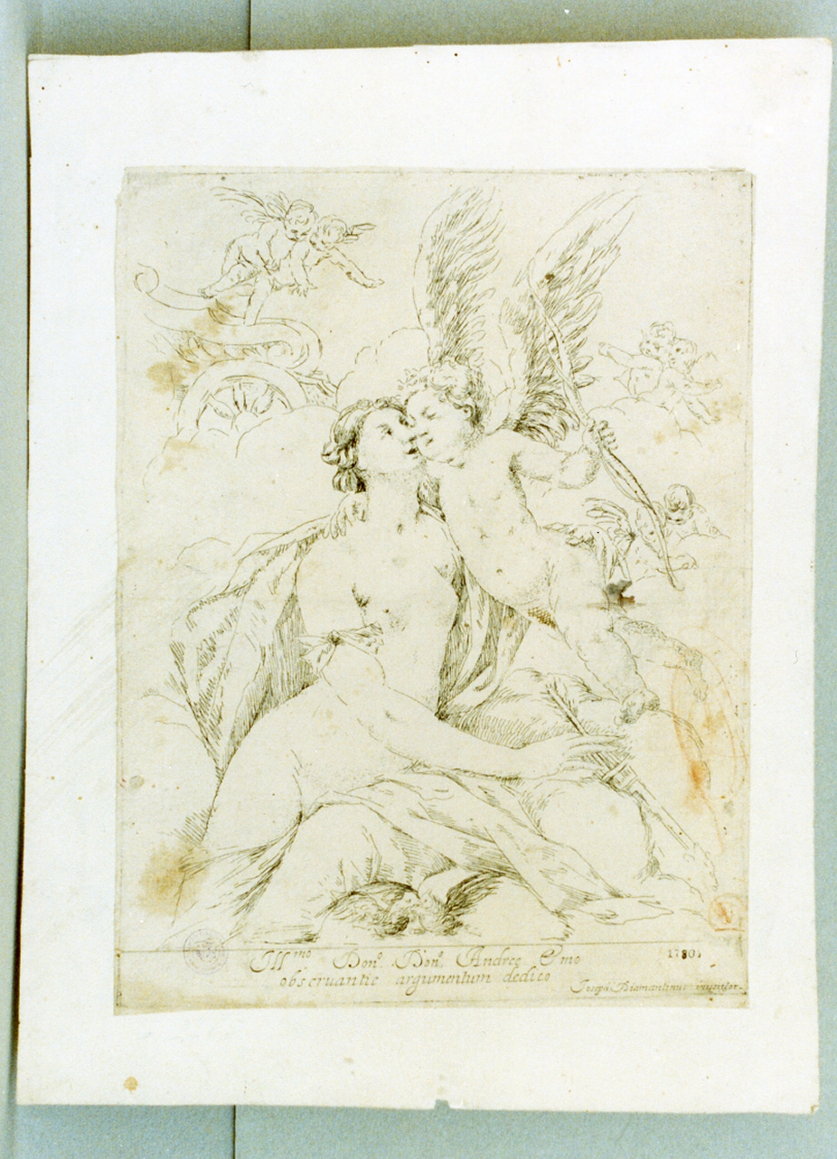 Venere e Cupido (stampa) di Diamantini Giuseppe (secc. XVII/ XVIII)