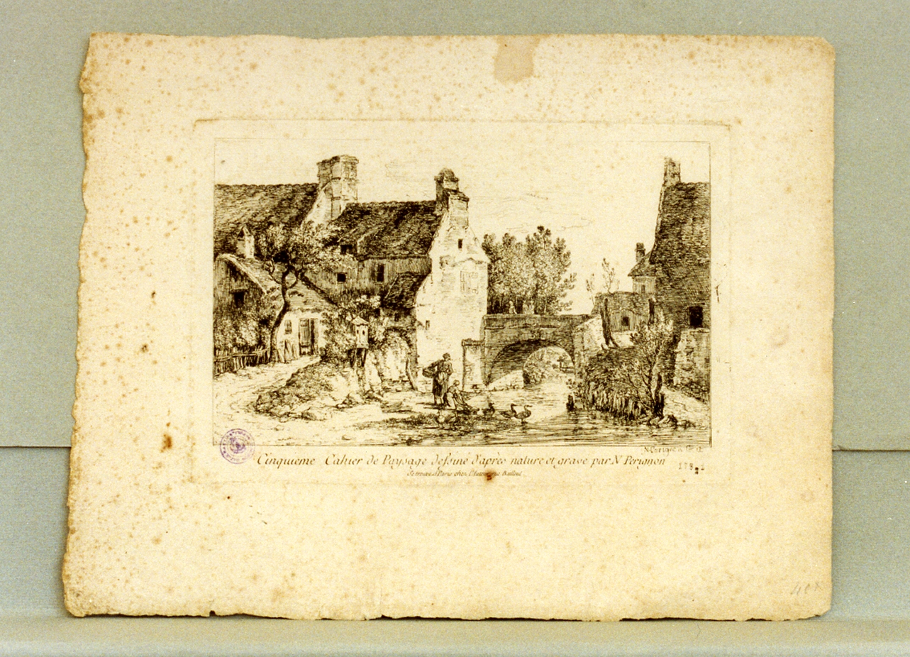 paesaggio (stampa tagliata) di Perignon Alexis Nicolas I (sec. XVIII)