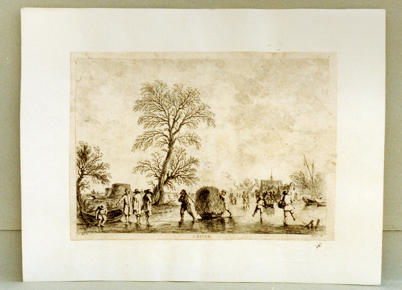 paesaggio (stampa) di Weirotter Franz Edmund, Van Goyen Jan Josephsz (sec. XVIII)