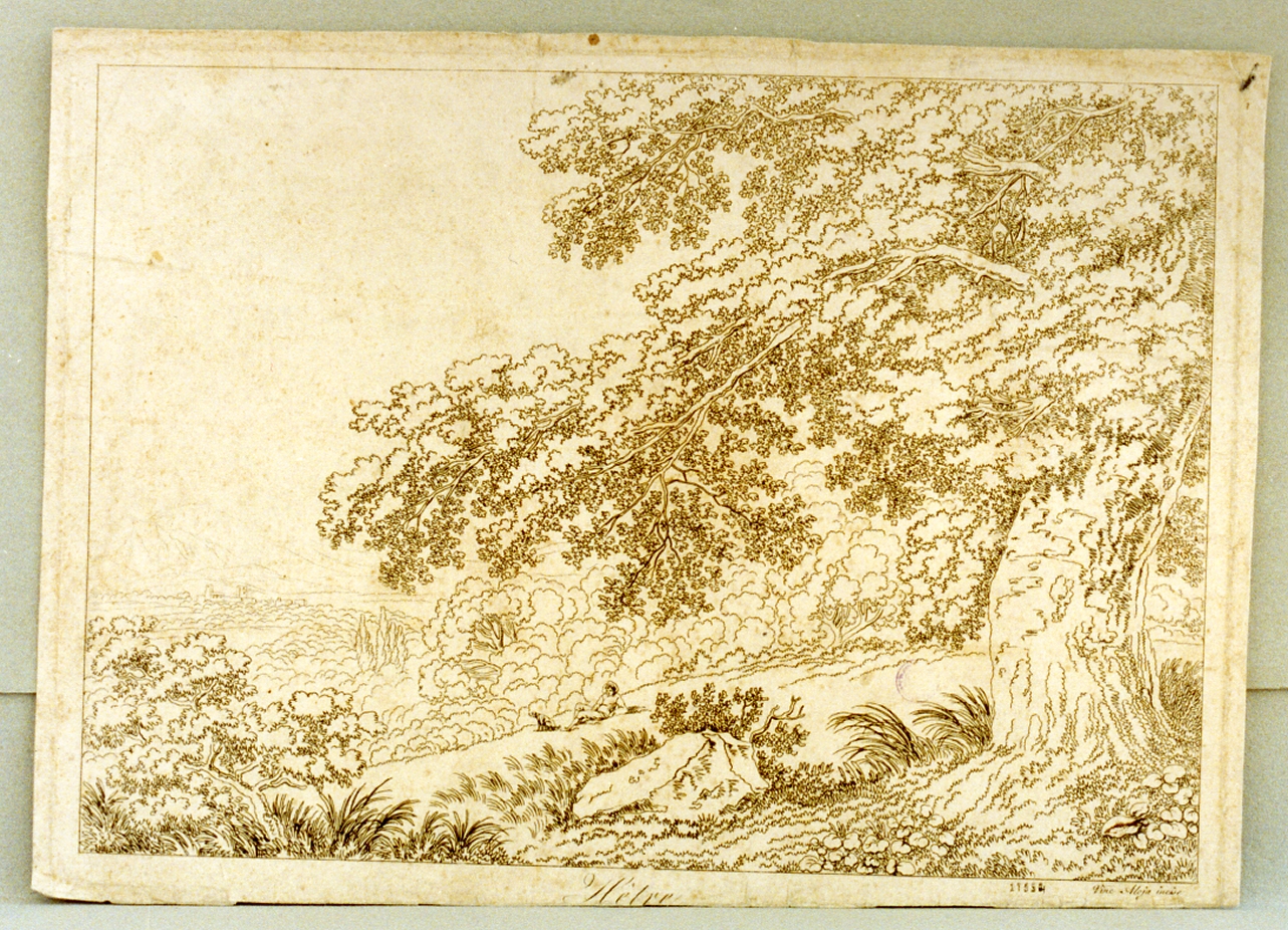 paesaggio (stampa) di Alloja Vincenzo (secc. XVIII/ XIX)