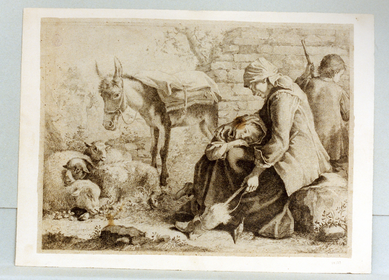 scena pastorale (stampa) di Londonio Francesco, Bossi Benigno (sec. XVIII)