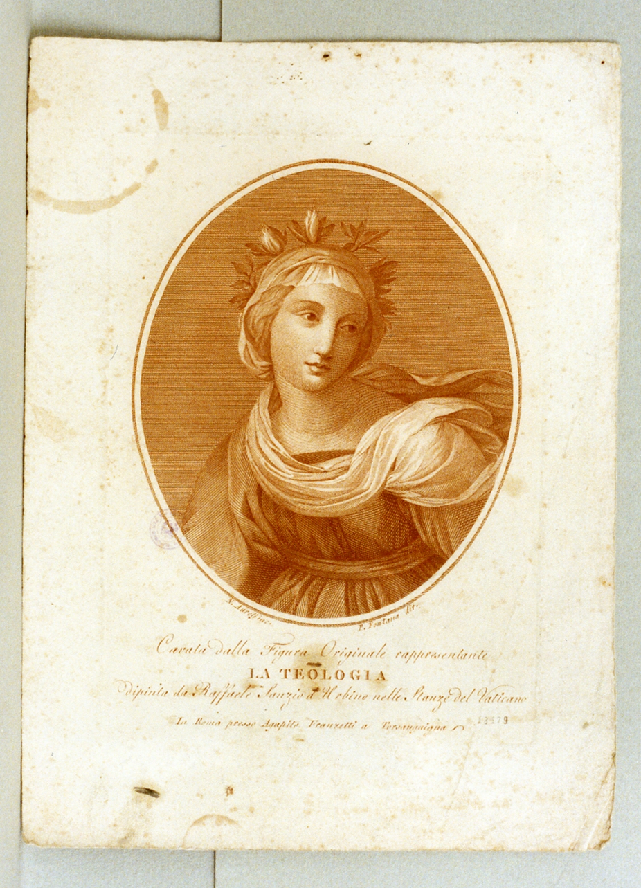 ritratto di donna (stampa a colori) di Aureli Niccolò, Fontana Pietro (secc. XVIII/ XIX)